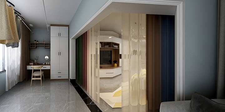 霍尔果斯市城市空间装饰-雅馨62平方-装修设计方案