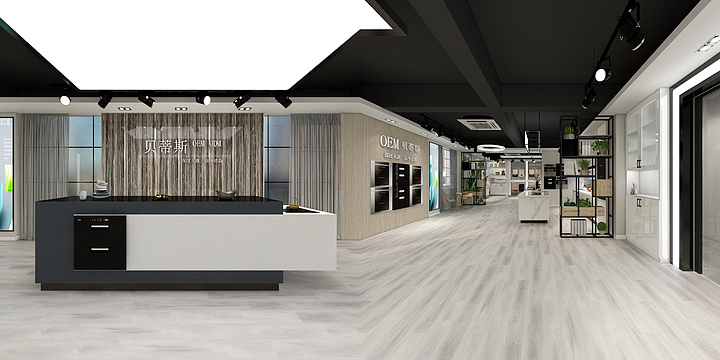 三景装饰-奥飞电器三楼展厅——效果图-装修设计方案