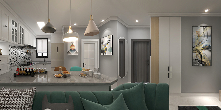 熊喵女侠-【现代简约小宅】浦东攀高路50㎡-装修设计方案