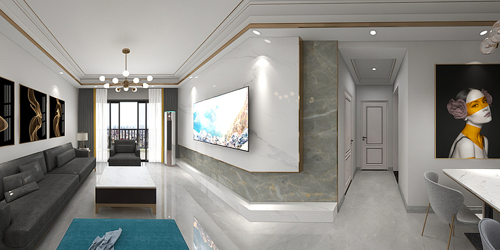 全案设计张教官-碧桂园4－28现代轻奢-装修设计方案