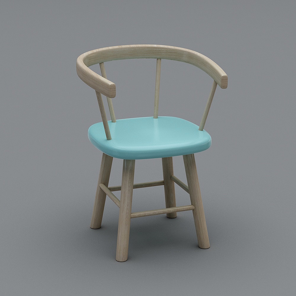 Scandinavian Baby Chairs Blue Earth color