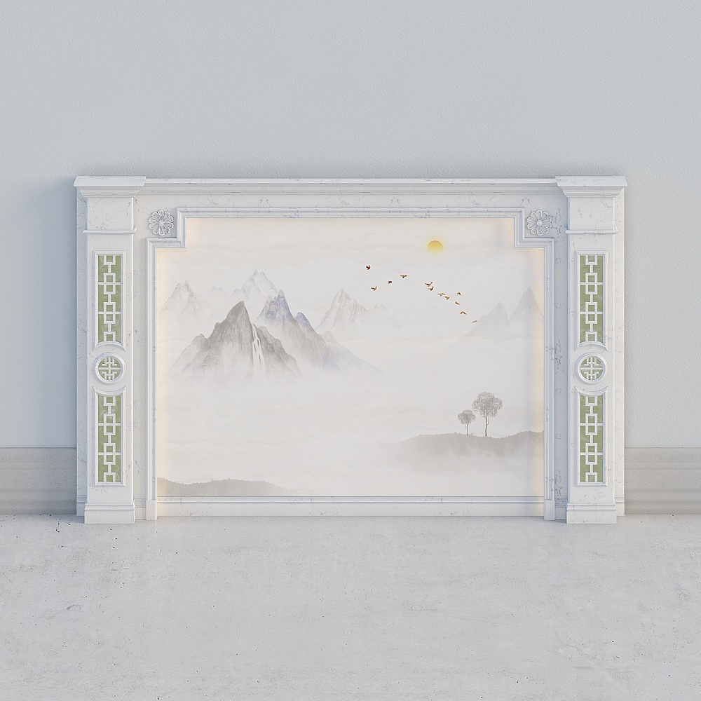 石装大师-新中式-ZSTK11QB001-背景墙
