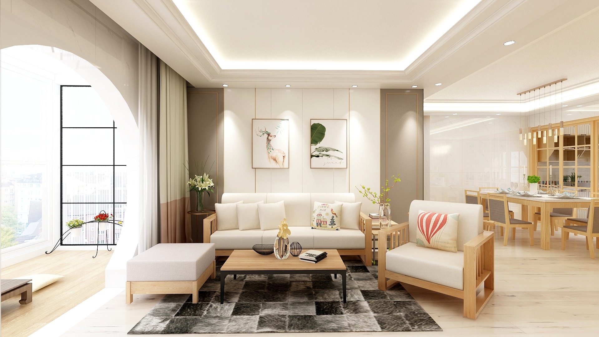 谢设计dz-日式145平方四室两厅两卫-装修设计方案