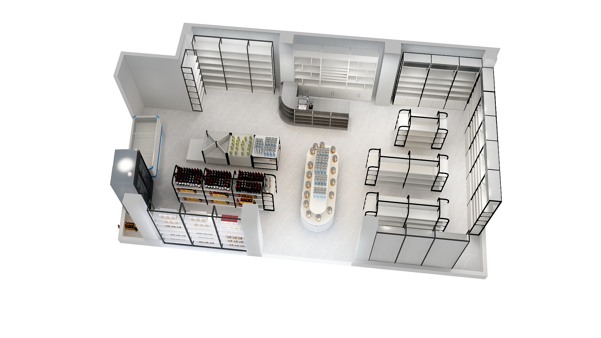 飞114-永福日用品店-装修设计方案