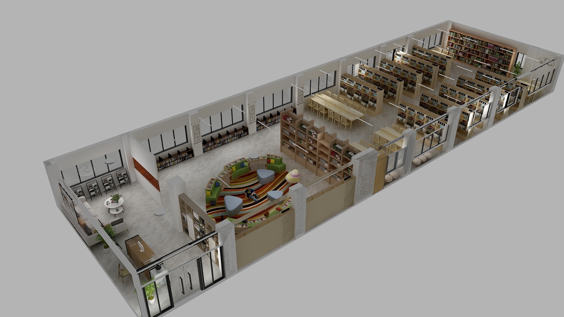 芝麻yi-白云区图书馆平面布置图最新-装修设计方案