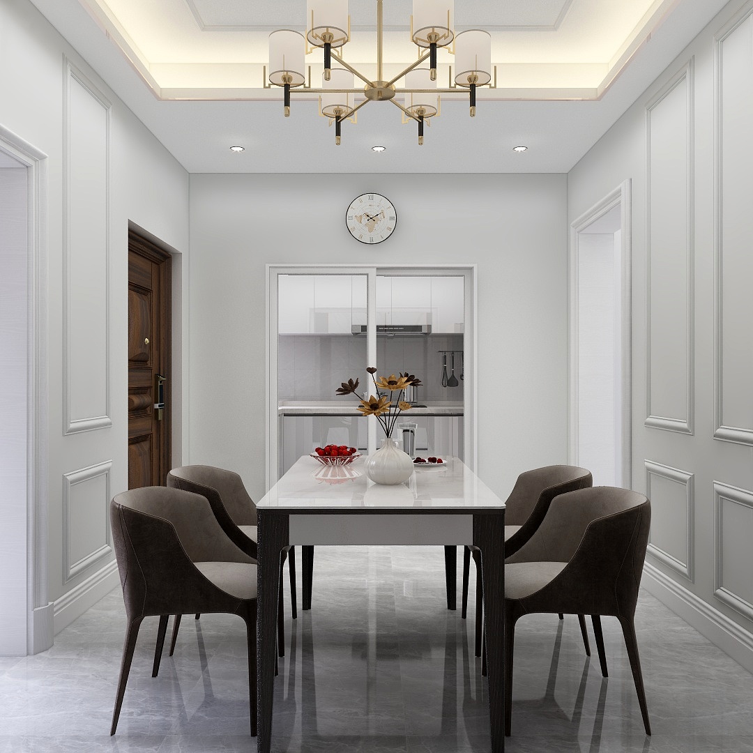 王宁-80方混搭客餐厅装修效果图