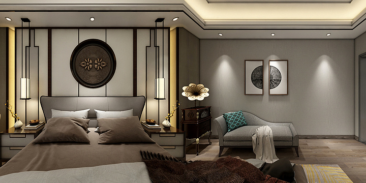 诗享家装饰-涛汇豪庭主卧室-装修设计方案