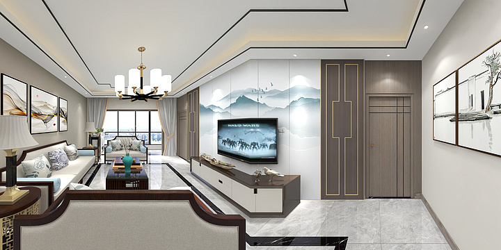 YU設叁禾室内設記-南湖春城新中式-装修设计方案