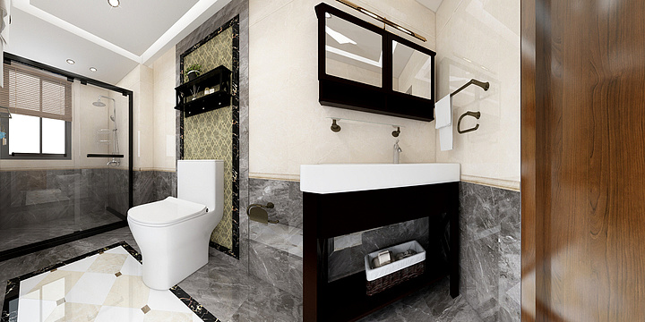 摩恩厨卫-美式风格-标准样板间-副本-装修设计方案