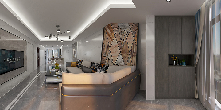 全景装饰室内设计-和岸锦园11幢1601-装修设计方案