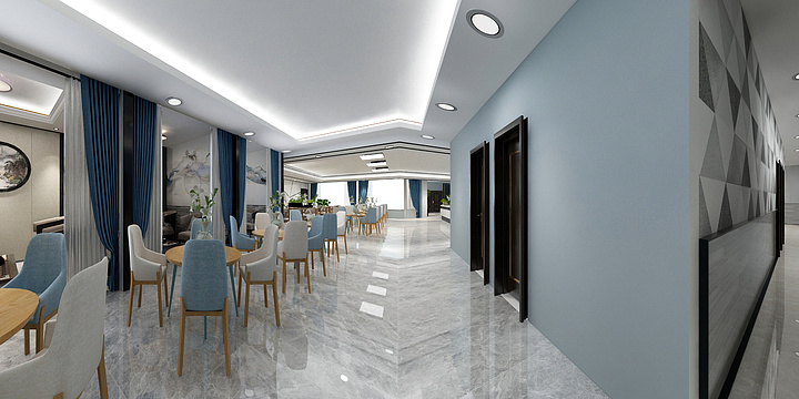 小小设计师小张-金凤凰茶楼装修效果-装修设计方案