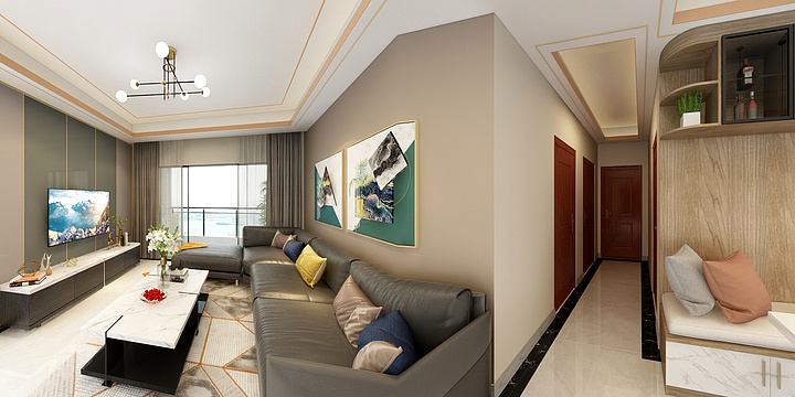 潮上居空间设计吴怡波-CSJ-龙光城106-603-装修设计方案