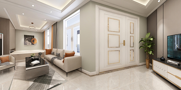 Maroon丿-简约-别墅一层-装修设计方案