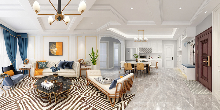 象先森-简欧风格-128㎡四居室-装修设计方案