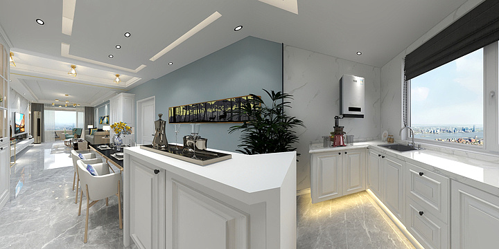 李鹏庆-130美式3居室-装修设计方案