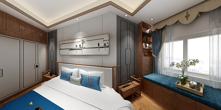小了白了图-潭头林府卧室-装修设计方案