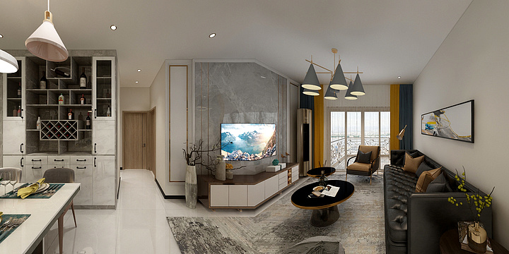 顾德整装-香海彼岸E户型4-2002刘先生-装修设计方案