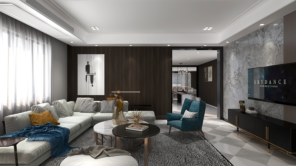 十三个桃子-别墅黑白灰混搭风情-装修设计方案