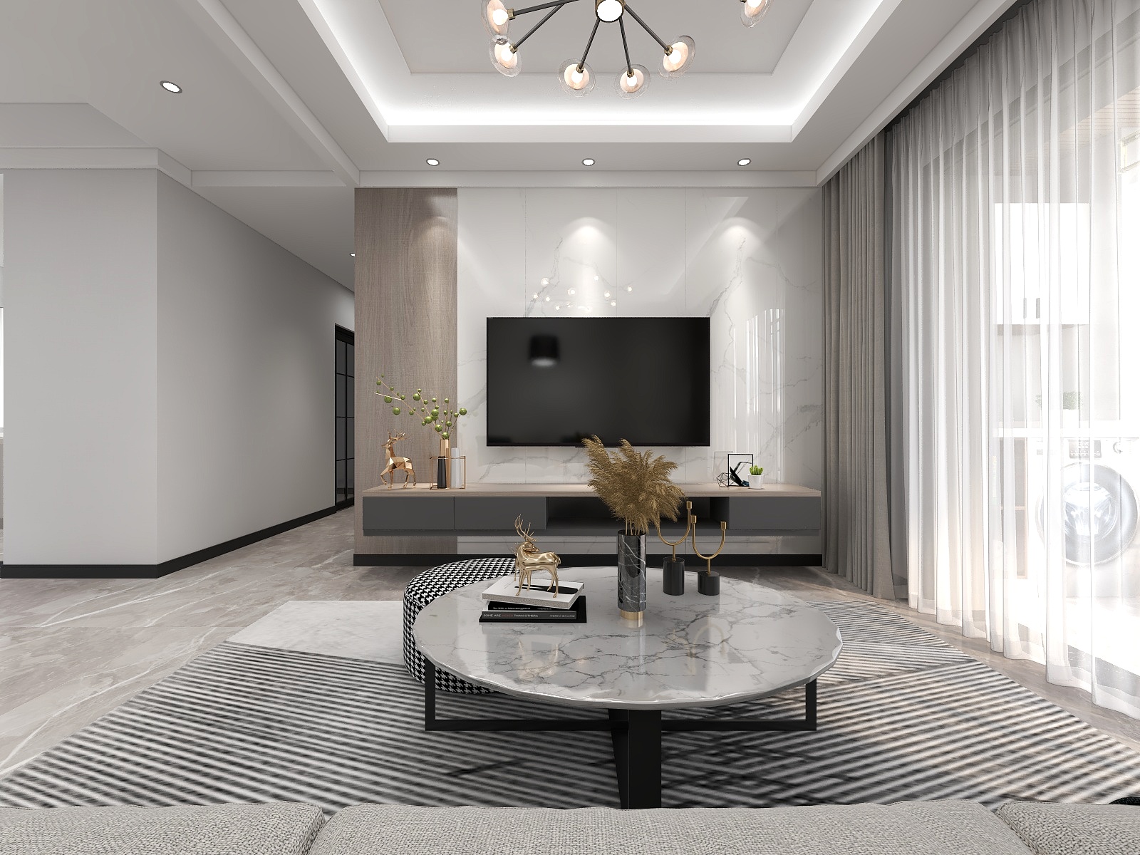 堇色CnqA-君河湾43-1-3203户型图-装修设计方案