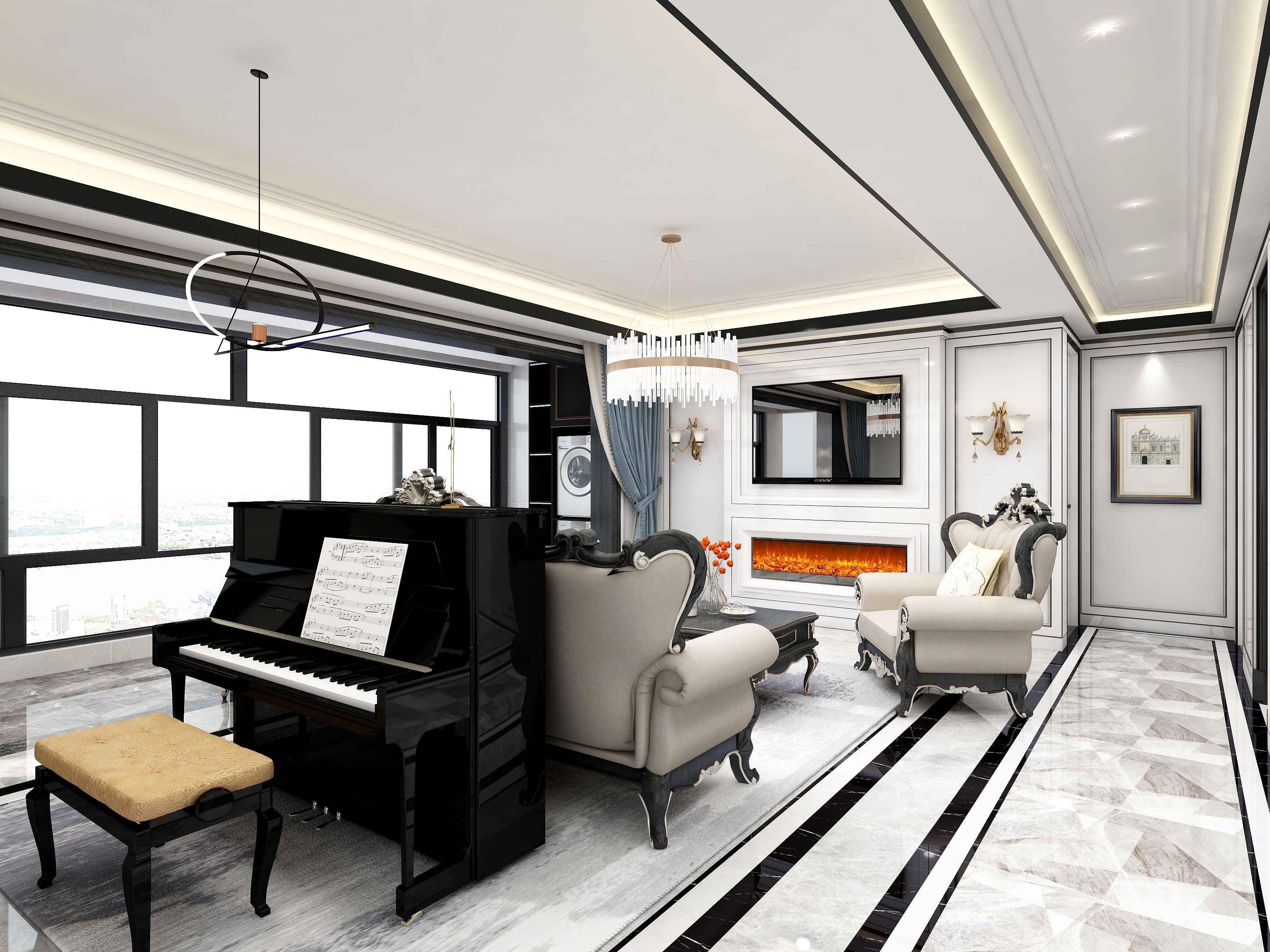 邵方-现代美式轻奢-装修设计方案