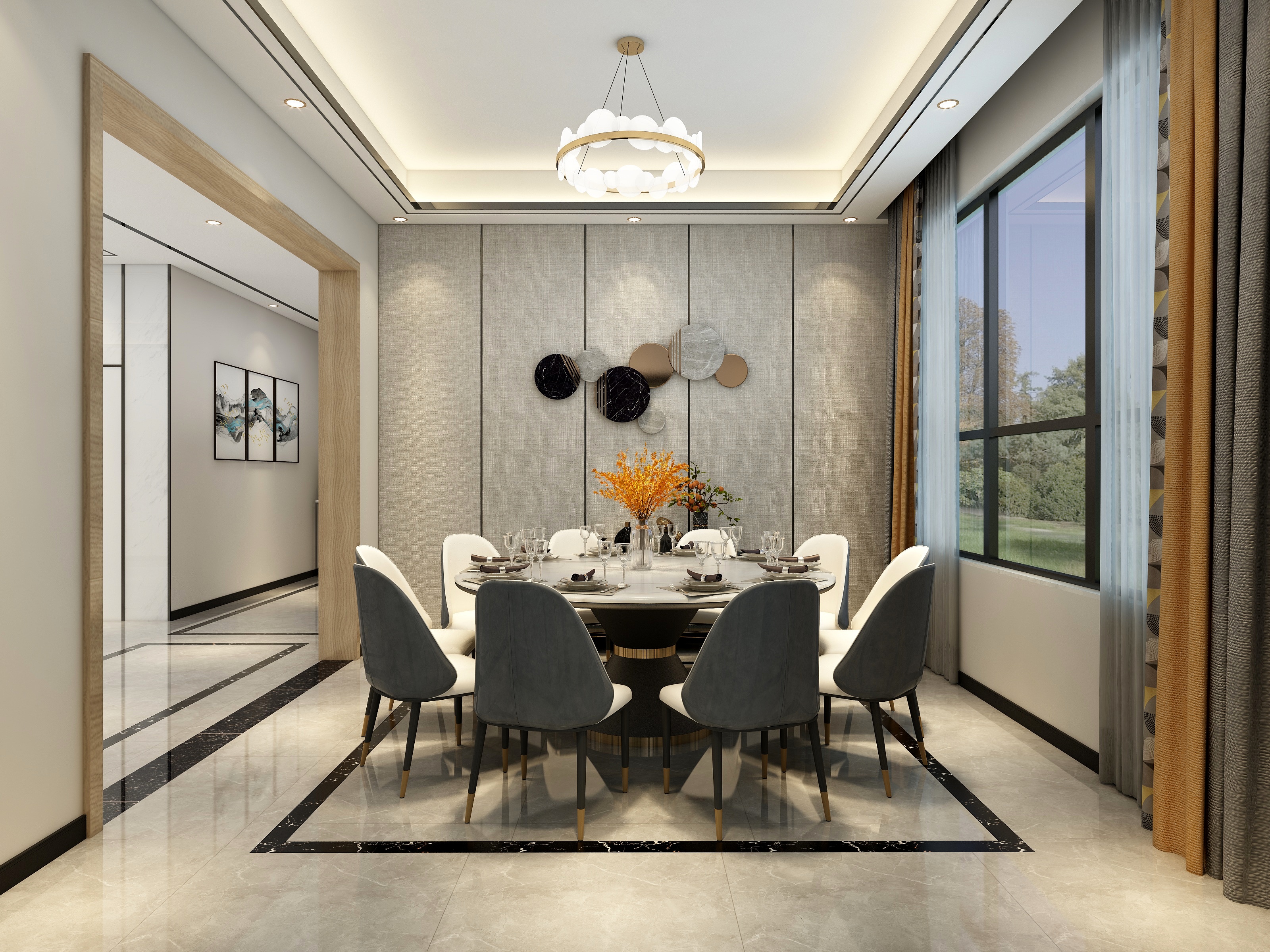 李立猛-113平现代轻奢别墅装修效果图