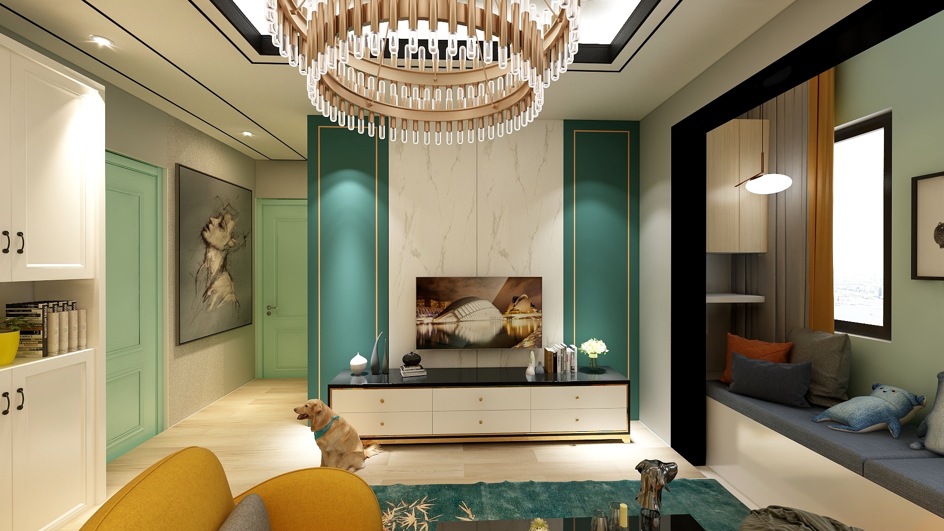 一公分-瑞和园89.50㎡B户型3室2厅1卫-装修设计方案