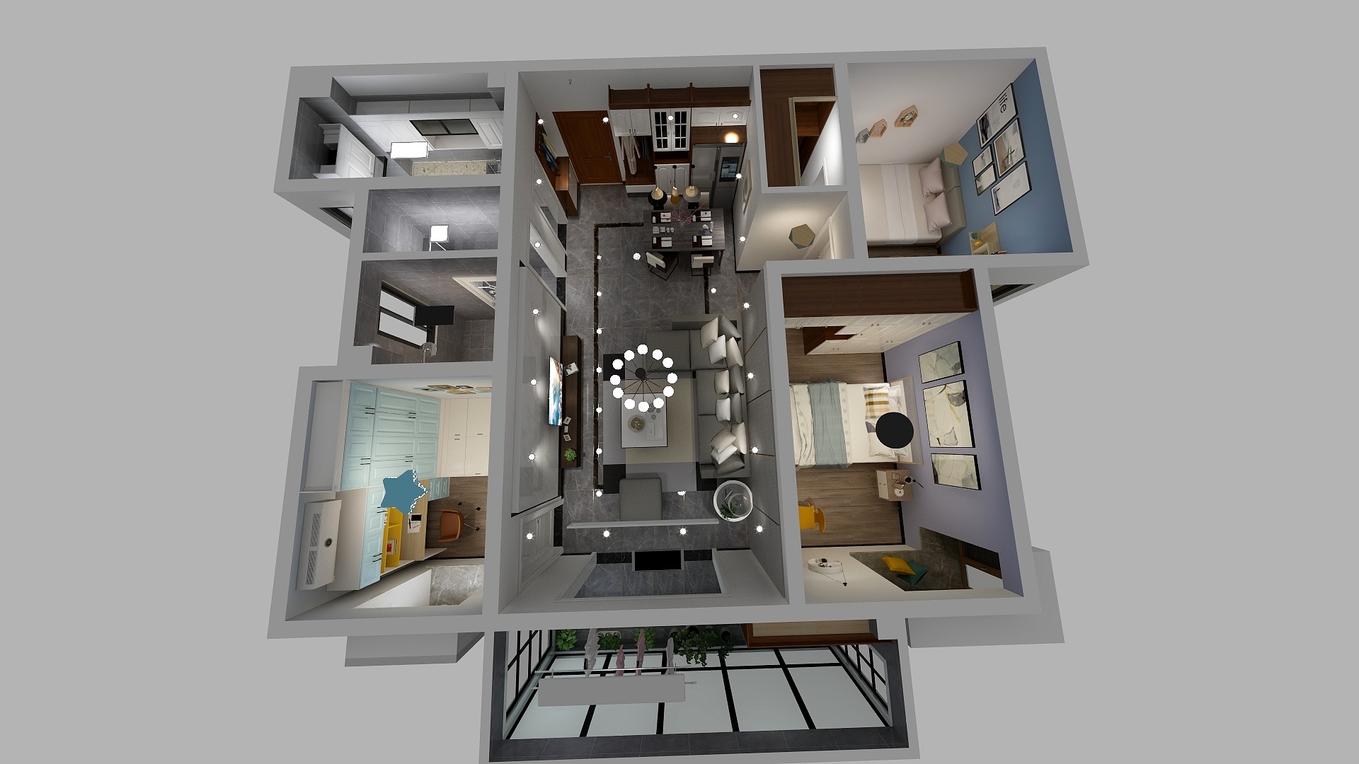 全国联盟专业设计师吴海亮-1号楼南户1602-宋亚辉-装修设计方案