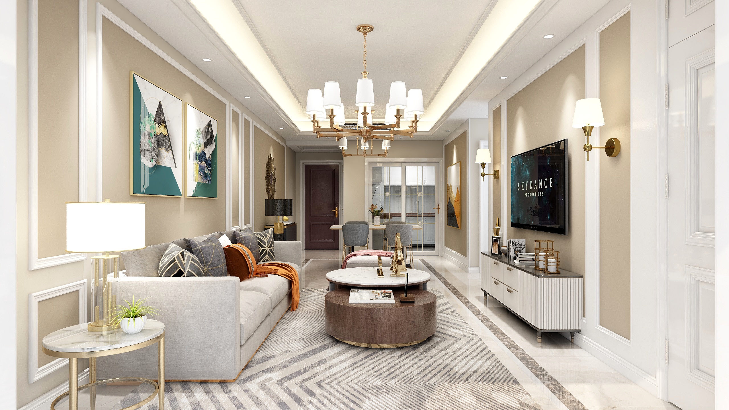 DY在成都-双流-简欧两居-装修设计方案