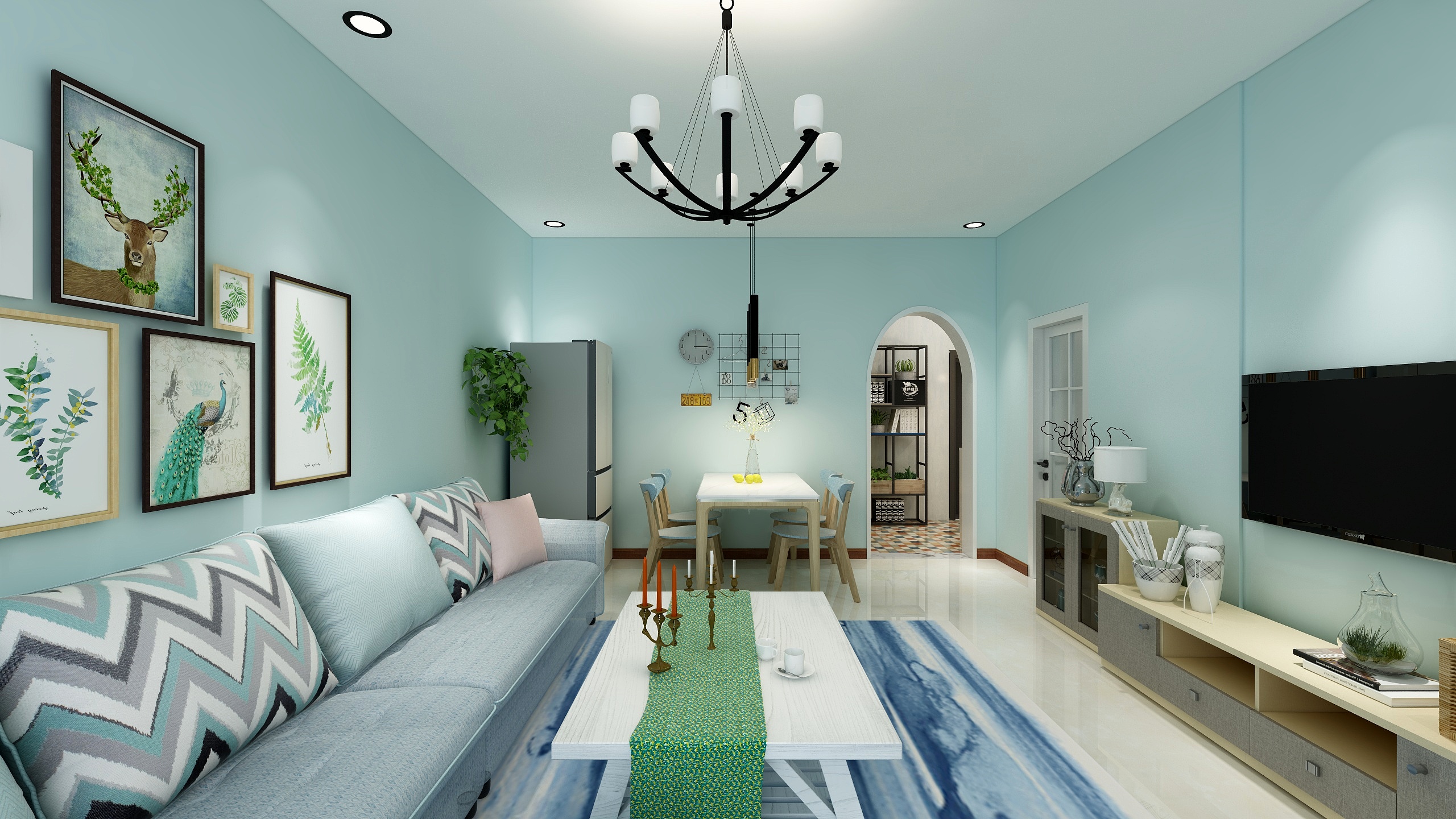 禾泽书韵-西-2-西70平地中海-装修设计方案