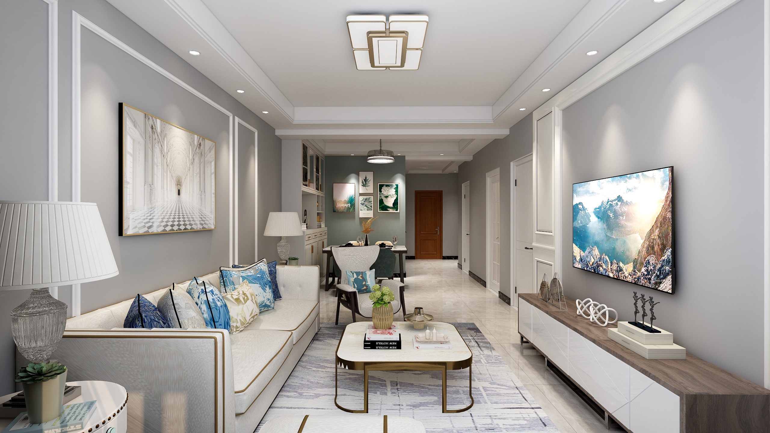 永盛设计-大成・清水湾65平米两室一厅-装修设计方案