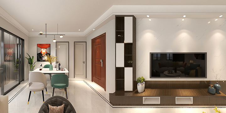 合肥设计师海青-瑞和园89.50㎡B户型3室2厅1卫-装修设计方案