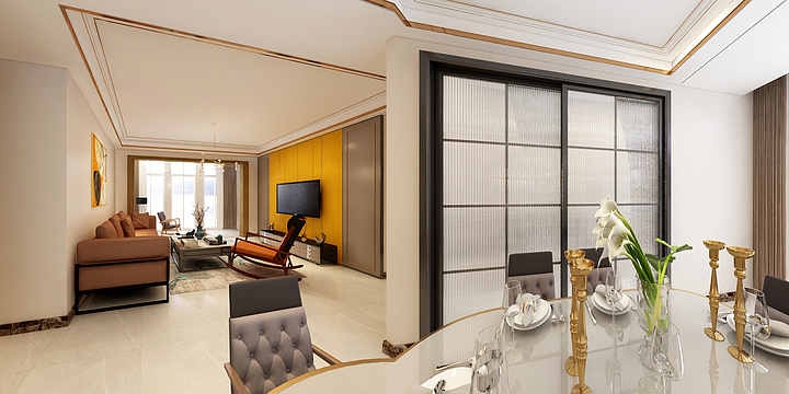 居住空间设计-陈工-轻奢-装修设计方案