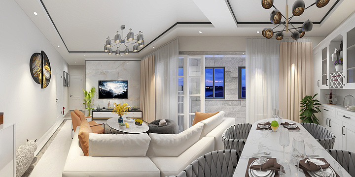 老邢设计室-瑞和园89.50㎡B户型3室2厅1卫-装修设计方案