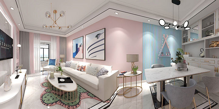 赵梓君-德信海德公园83.00㎡A2’3室2厅1卫1厨-装修设计方案