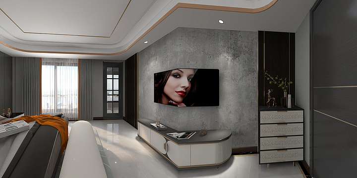 刘航-效果图-现代轻奢-装修设计方案
