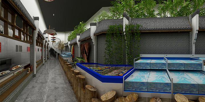 冰点云图-中式档口-装修设计方案