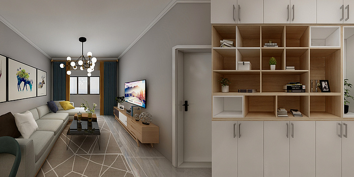 TOTO久牧高仪洁具-05.07北欧户型图-装修设计方案