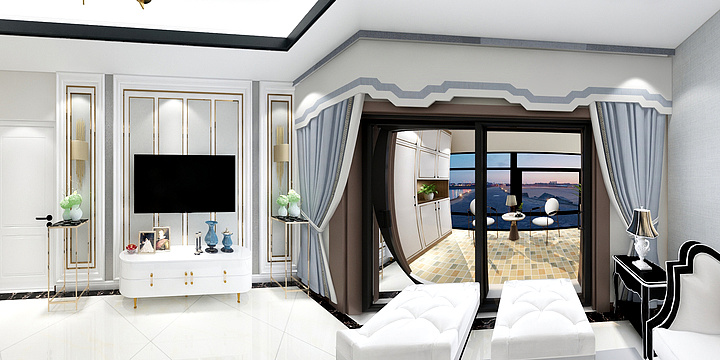 金爵豪庭全屋软装刘英-汉江首府二单元C1-2现代轻奢-装修设计方案