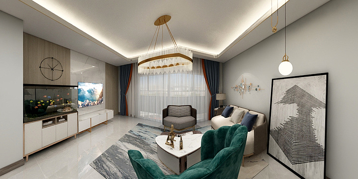 设计师鲁健-富力盛悦居130㎡-装修设计方案