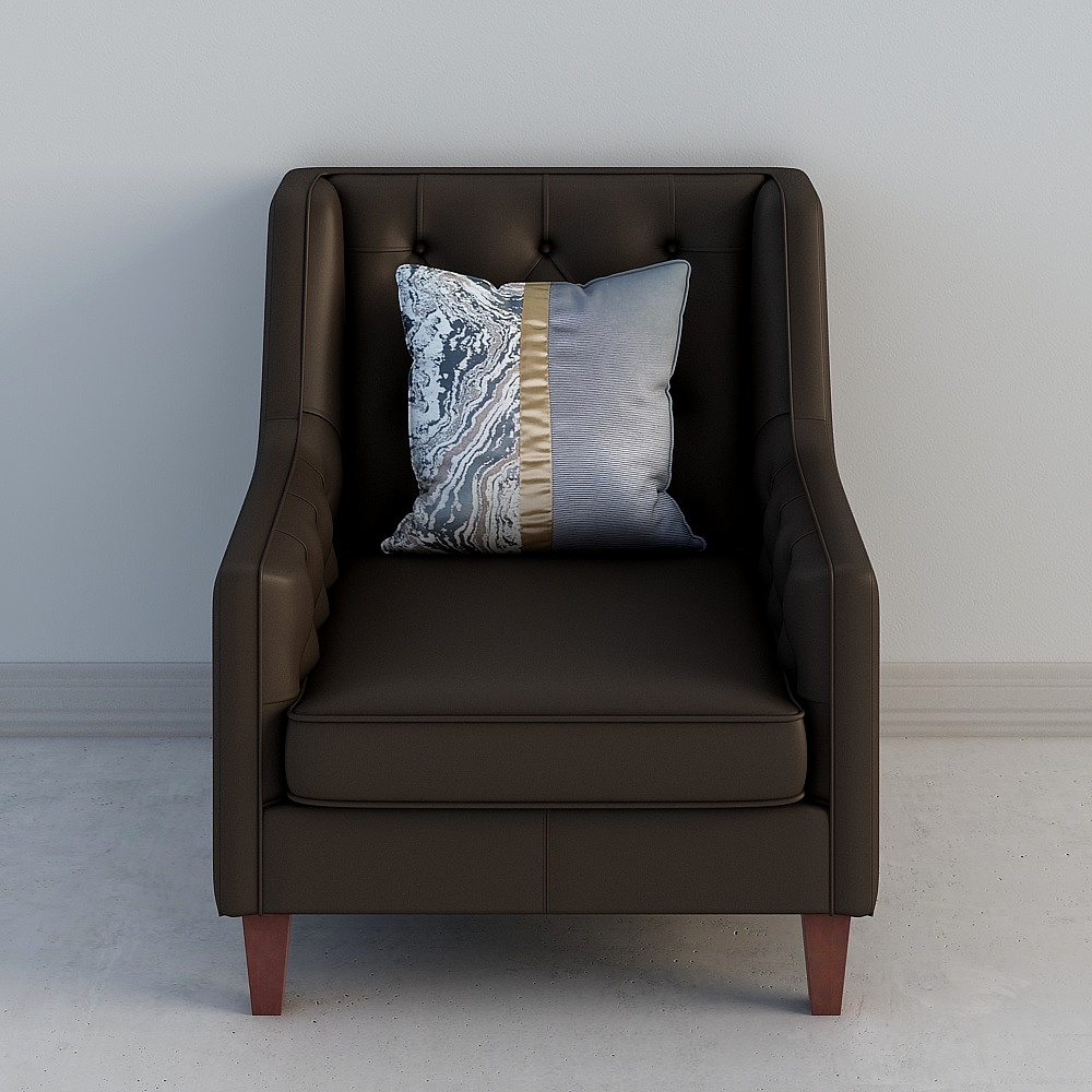 威灵顿X801-29-单人沙发3D模型