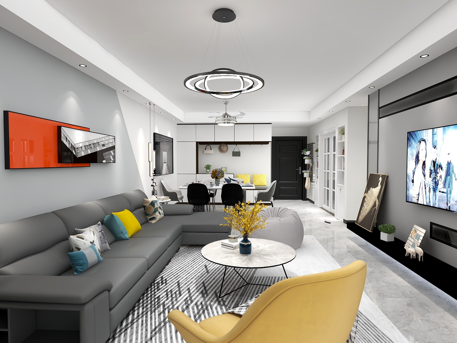 La一Noum-益林茗府黑白灰-装修设计方案