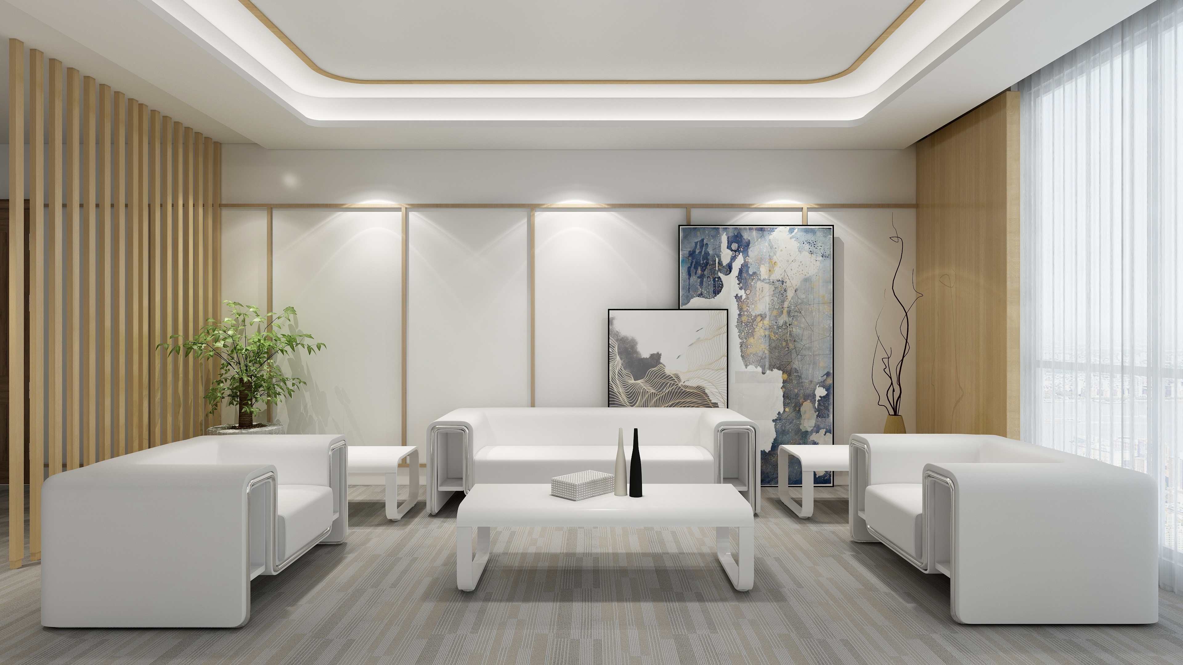 杨可__-【新作】总经理室|办公空间设计-装修设计方案