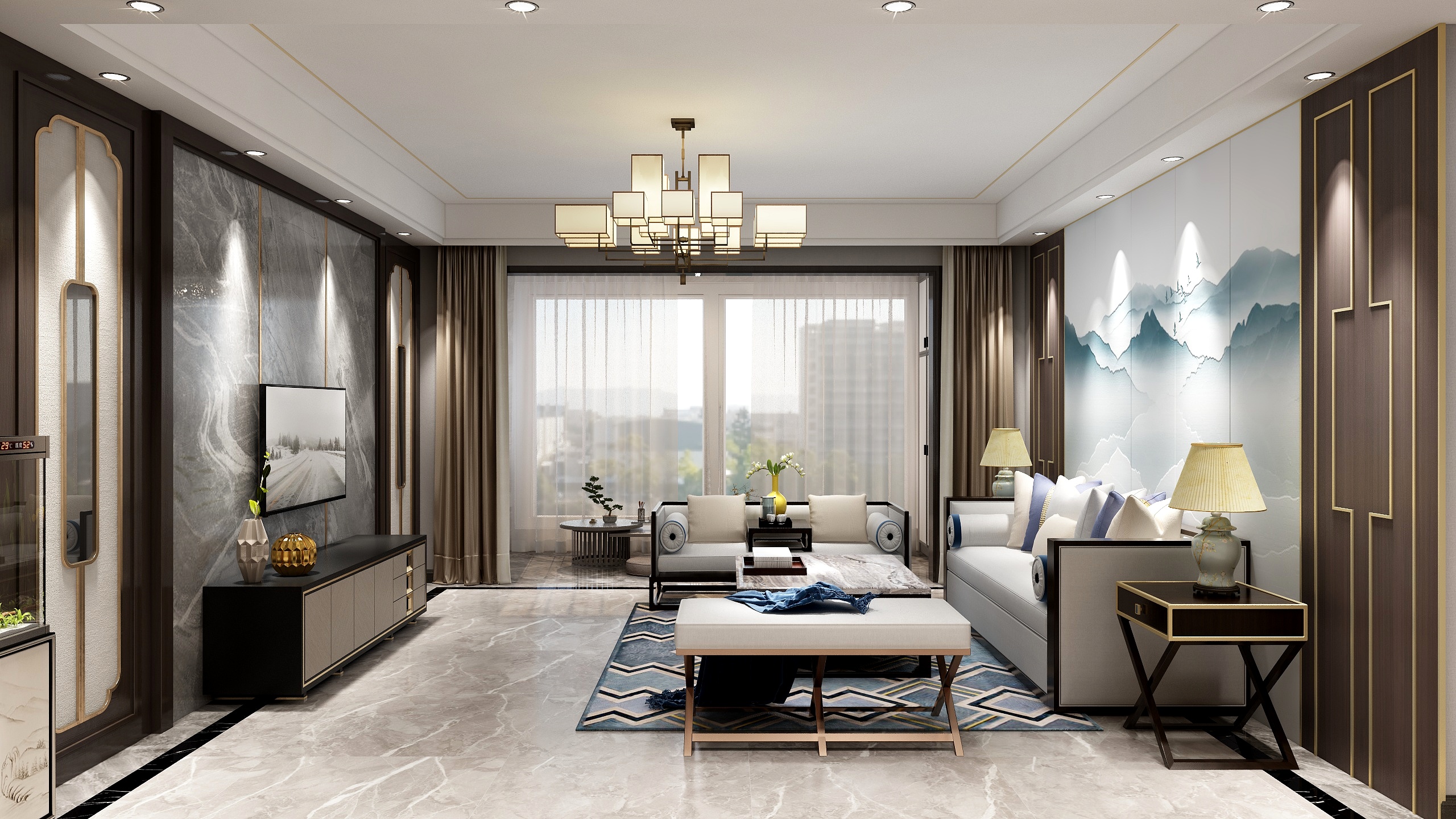 夏天耶-新中式-装修设计方案