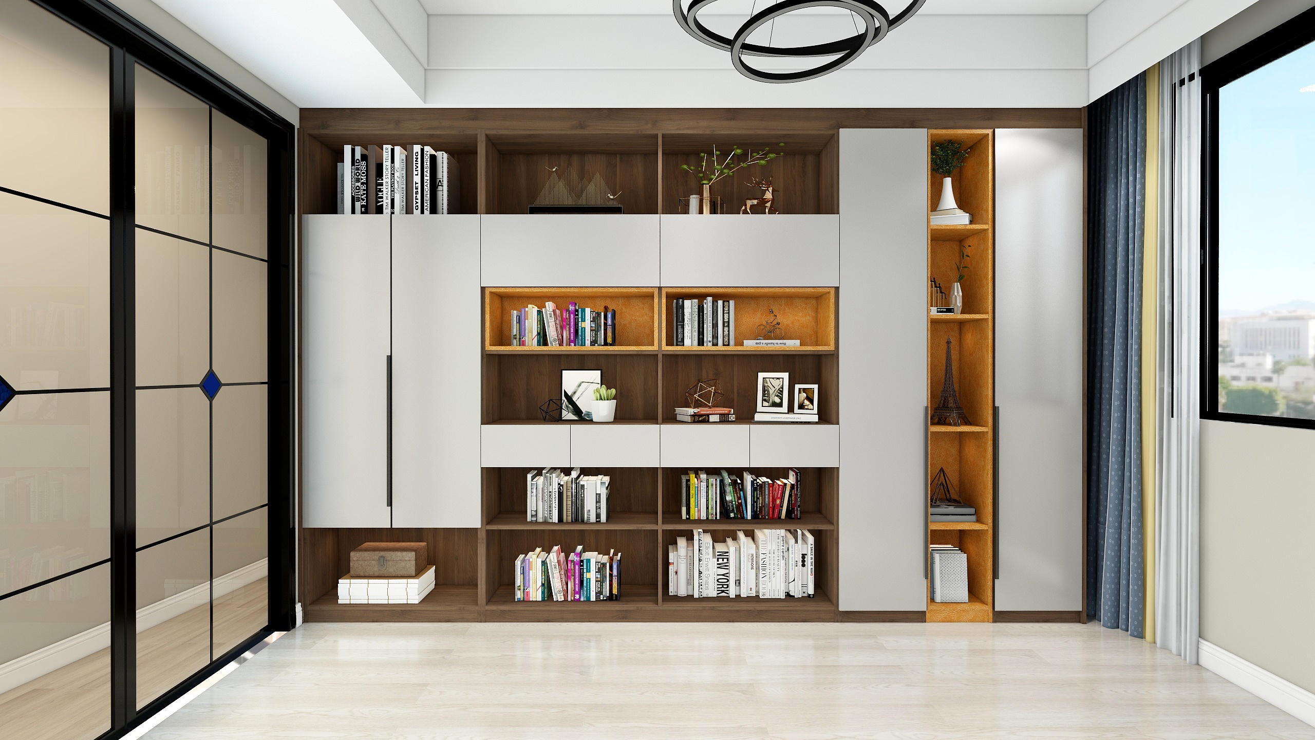 JHDesiging设计工作室-兰溪衣帽间书柜-装修设计方案