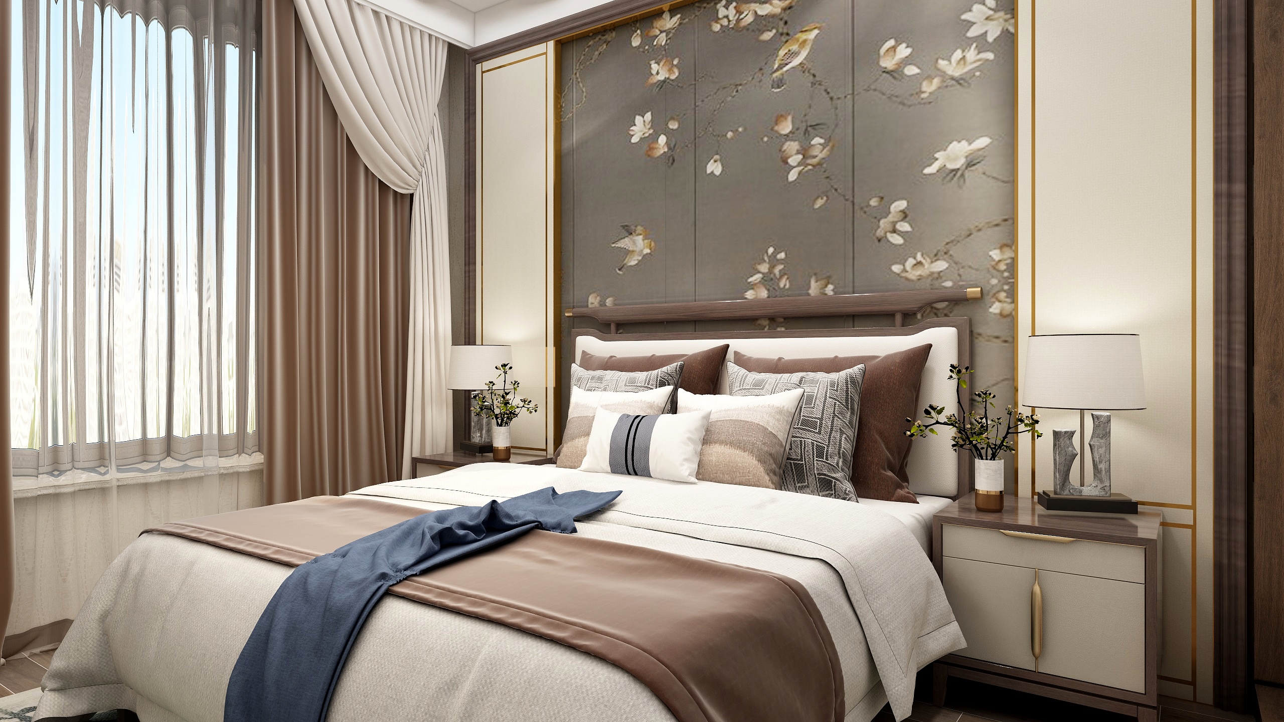 健辉a-115方新中式三居-装修设计方案