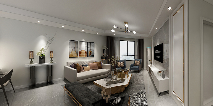 H胡不胡-锦绣华府94.75-99.7（4#7#9#16#02户型-装修设计方案