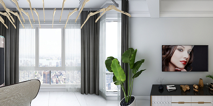 笔画装饰-天骄府张美女雅居-装修设计方案