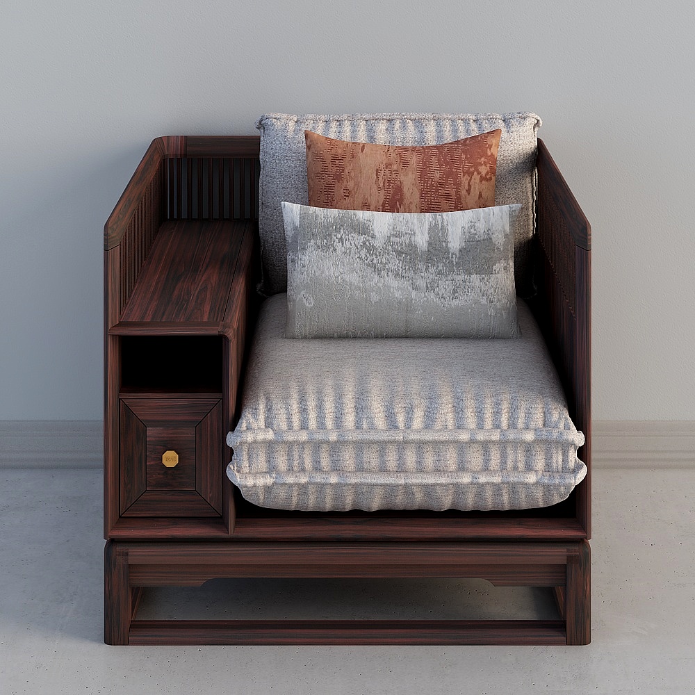 新款沙发单人位3D模型