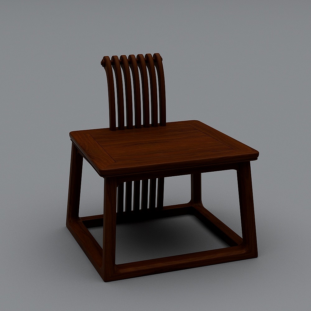 素式茶椅3D模型