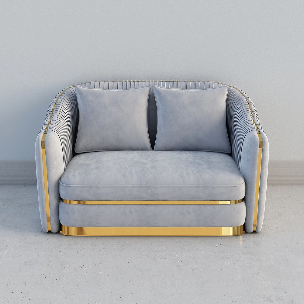 品家匠-轻奢双人沙发-QS2833D模型